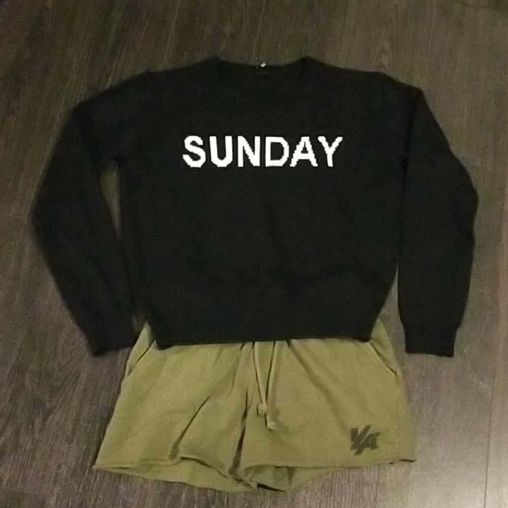 Black Sunday slogan sweater